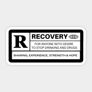 R for Recovery Sticker